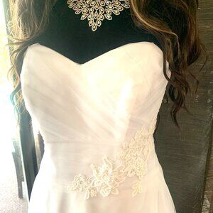 Galina Bridal Fit and Flare White Dress